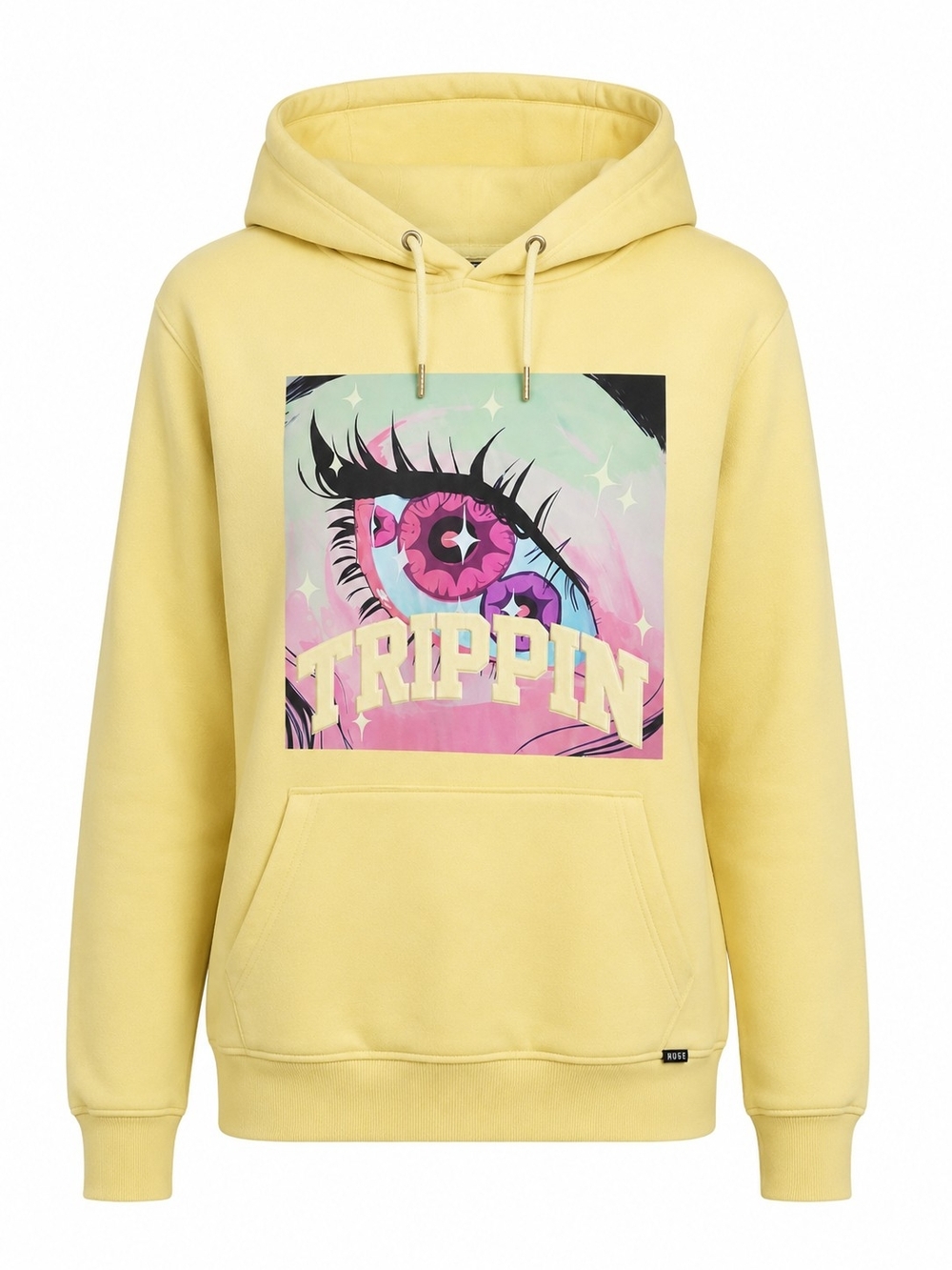 Yellow 'Trippin' Graphic Hoodie for Kids